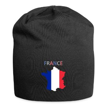 Drapeau de la France - Art Design - Bonnet en jersey - noir - Devant