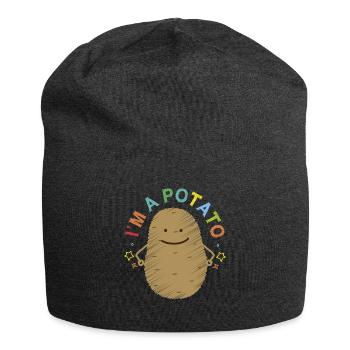 Ich bin ein Kartoffeldesign, Pommes Frites Design, Kartoffel - Jersey-Beanie - Anthrazit - Vorne