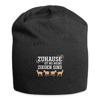 Ziege - Jersey-Beanie - Schwarz - Vorne
