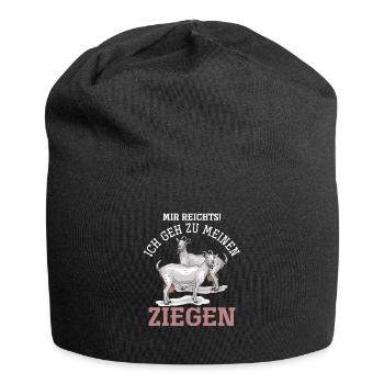 Ziege Milch Geschenkidee - Jersey-Beanie - Schwarz - Vorne