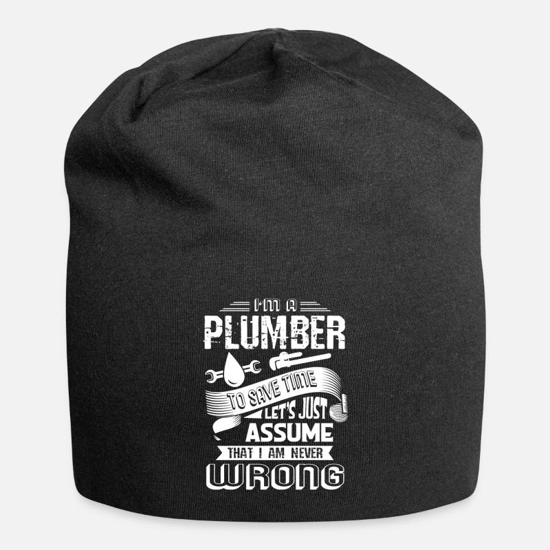 Plombier je suis plombier - Bonnet en jersey - noir