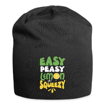 Conception de cadeau drôle de petit pois facile à presser au citron - Bonnet en jersey - noir - Devant