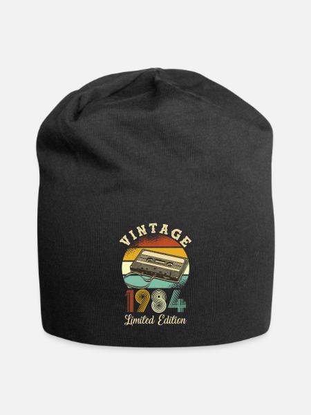 Vintage 1984 - Bonnet en jersey - noir