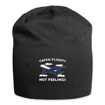 Plane Quote / Airplane Design / Flying Aviation - Jersey Beanie - black - Front