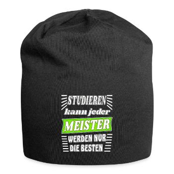 STUDIEREN KANN JEDER MEISTER WERDEN NUR DIE BESTEN - Jersey-Beanie - Schwarz - Vorne