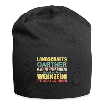 Landschaftsgärtner Gärtner Gartenarbeit Beruf - Jersey-Beanie - Schwarz - Vorne
