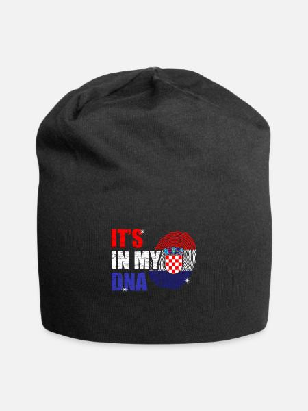 Kroatien - Jersey-Beanie - Schwarz