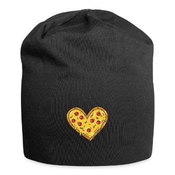 Pizza heart - Jersey Beanie - black - Front
