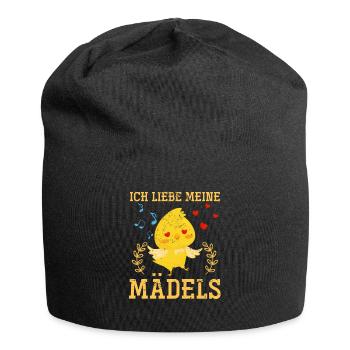 Huhn Dorfkind Landei - Jersey-Beanie - Schwarz - Vorne
