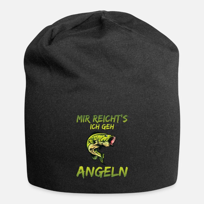 Mir reicht's ich geh angeln - Jersey-Beanie - Schwarz