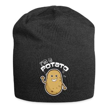 Ich bin ein Kartoffeldesign, Pommes Frites Design, Kartoffel - Jersey-Beanie - Anthrazit - Vorne