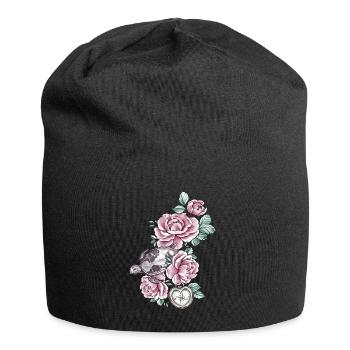 Turtle Atlantic Vintage Roses Compass Heart - Jersey Beanie - black - Front