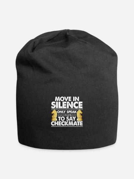 échecs - Bonnet en jersey - noir