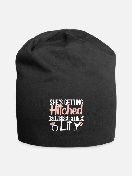 Funny saying for the hen party - Jersey Beanie - black