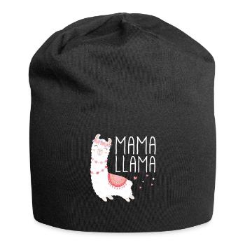Mama Llama Lama Muttertag Geburtstag Geschenk Idee - Jersey-Beanie - Schwarz - Vorne