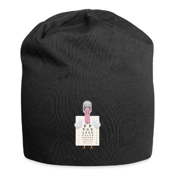 Schwan mit eye chart Augentest - Jersey-Beanie - Schwarz - Vorne
