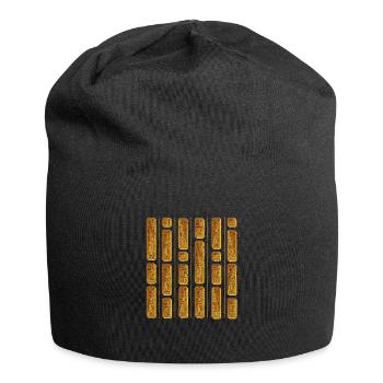Egyptian hieroglyphics characters archeology - Jersey Beanie - black - Front