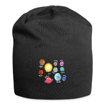 Système solaire lune espace mignon espace extra-atmosphérique - Bonnet en jersey - noir - Devant