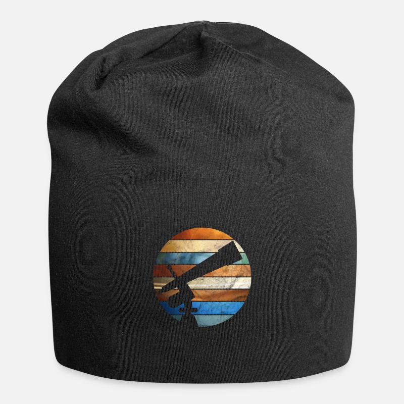 Astronomie - Jersey-Beanie - Schwarz