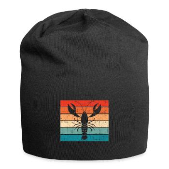 Silhouette Of Lobster Distressed Design Vintage Co - Jersey-Beanie - Schwarz - Vorne