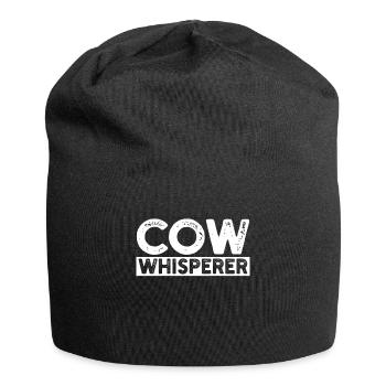 Cow Whisperer Farmer Rancher Farming Cows - Jersey Beanie - black - Front