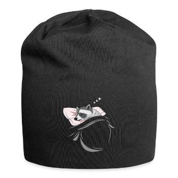 Sleeping and slumbering raccoon - Jersey Beanie - black - Front