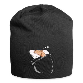 Sleeping and slumbering camel - Jersey Beanie - black - Front