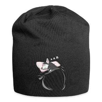 Sleeping and slumbering husky - Jersey Beanie - black - Front