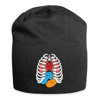 Cute human anatomy body parts organs - Jersey Beanie - black - Front