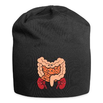 Cute human anatomy body parts organs - Jersey Beanie - black - Front