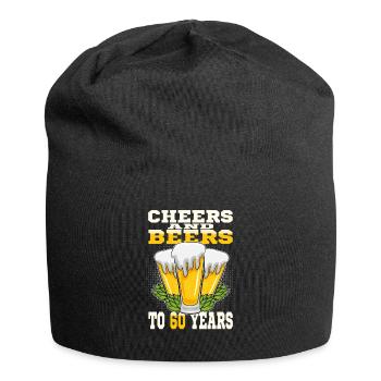 Cheers And Beers To 60 Years - 60th birthday - Jersey Beanie - black - Front
