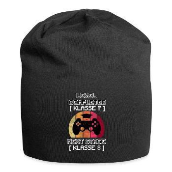 LEVEL COMPLETED KLASSE 7 auf 8 Next LvL der Schule - Jersey-Beanie - Schwarz - Vorne