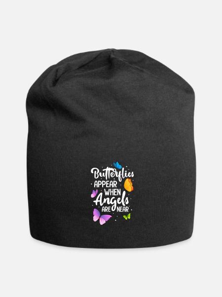 Schmetterling - Jersey-Beanie - Schwarz