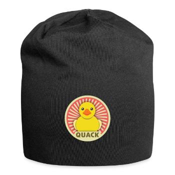 Vintage Rubber Duck Quack - Jersey Beanie - black - Front