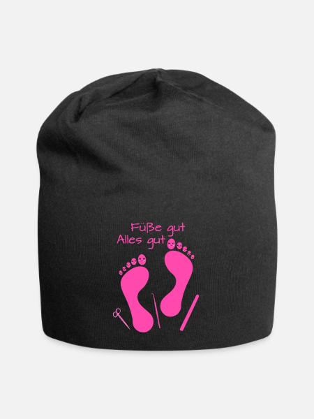 Fußpflege Pediküre Podologe Nagelstudio Geschenk - Jersey-Beanie - Schwarz