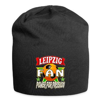 Fussball Leipzig Fan Power for passion - Jersey-Beanie - Schwarz - Vorne