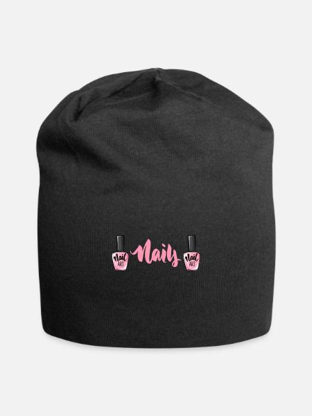 Nail polish nail design manicure nail salon nails - Jersey Beanie - black