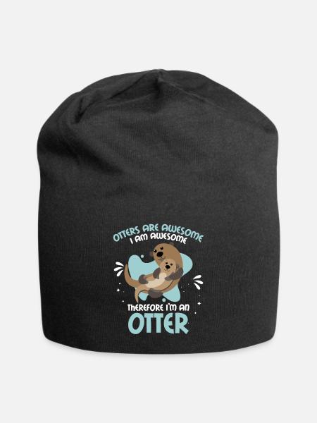 Les loutres hilarantes sont géniales conception de cadeau 4 loutre - Bonnet en jersey - noir