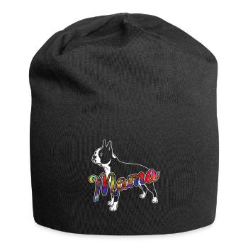Boston Terrier Boston Terrier Mama - Jersey-Beanie - Schwarz - Vorne