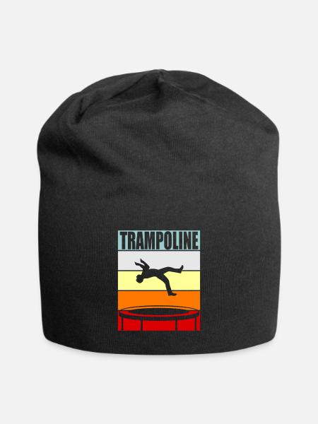 Trampolin - Jersey-Beanie - Schwarz