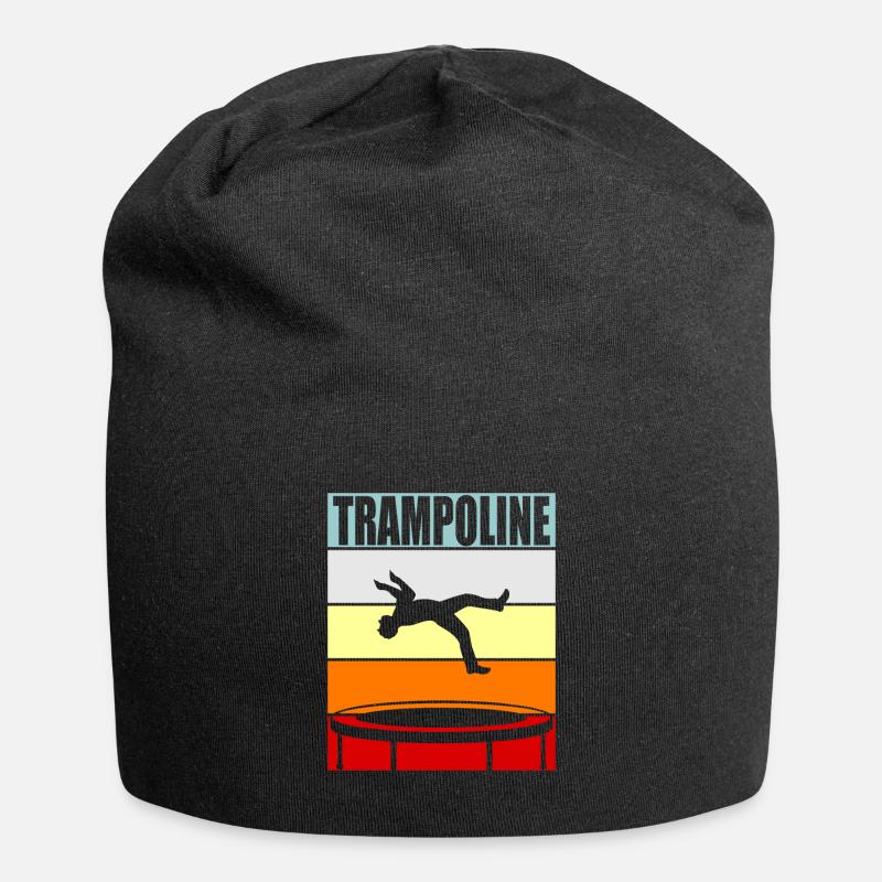 Trampolin - Jersey-Beanie - Schwarz