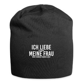 Fahrrad Bikes Sprüche - Jersey-Beanie - Schwarz - Vorne