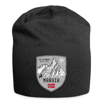 Narvik Stetind Norway Coat of Arms - Jersey Beanie - black - Front
