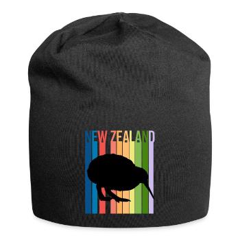 Kiwi New, Zealand, Retro Geschenk - Jersey-Beanie - Schwarz - Vorne