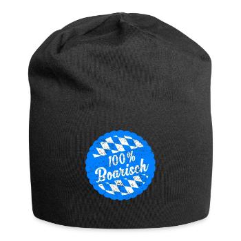 Bayern Bayerisch 100% Boarisch Geschenk - Jersey-Beanie - Schwarz - Vorne