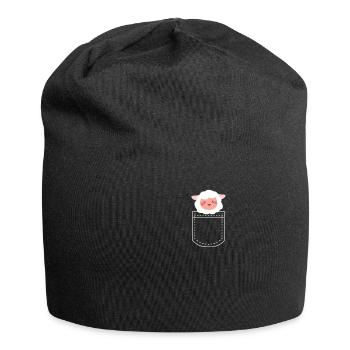 Schaf - Jersey-Beanie - Schwarz - Vorne