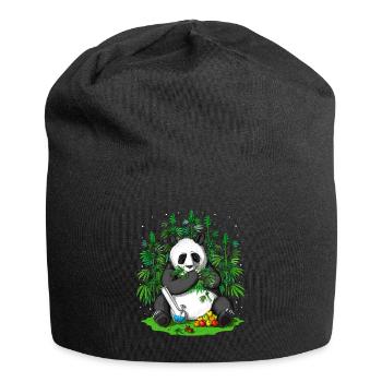 Panda Hippie Weed - Bonnet en jersey - noir - Devant