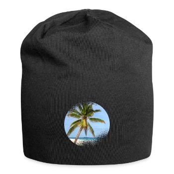 Palmier des Maldives - Bonnet en jersey - noir - Devant
