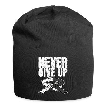 Love Karate Black Belt Gift Design Martial Arts - Jersey Beanie - black - Front