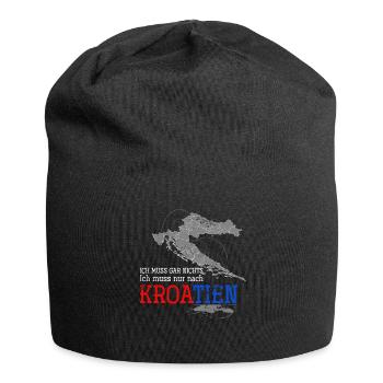 Kroatien - Jersey-Beanie - Schwarz - Vorne